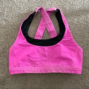Pink & Black Lululemon Sports Bra